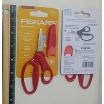 2 PACK! Pointed-tip Kids Scissors Fiskars 5 in. with Sheath Safety-Edge ... - $8.86