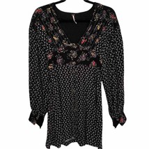 Free People Black Wonderland Print Mini Dress NWOT - £65.79 GBP