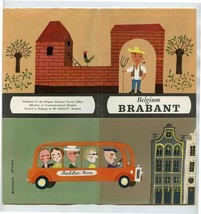 Brabant Belgium Brochure Map 1960&#39;s Raymond Raynard Cover - £13.31 GBP