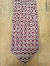 Vintage 70s Gimbels Mens Store 100% Silk Geometric Patterned Diamond Tie... - £19.65 GBP