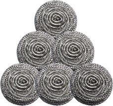 GUEICN 6 PC Stainless Steel Scrubber Magic Eraser Clean Pot Pan and Broi... - $12.23