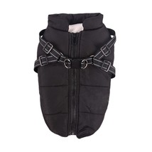 Waterproof Pet Dog Jacket With Harness Winter Warm Dog Clothes For Labr Large Bi - £53.61 GBP