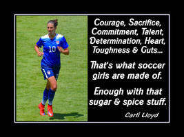 Carli Lloyd Motivational Soccer Quote Poster Print Inspirational Daughter Gift - £17.72 GBP+