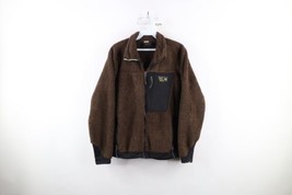 Vintage Mountain Hardwear Womens Medium Distressed Deep Pile Fleece Jacket Brown - £38.89 GBP