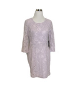 New Lulus Dress Womens Large Purple Lace Overlay Work Party Lavendar - $27.71