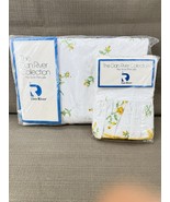 Vintage Dan River King Flat Sheet NOS Coquette Floral Percale + 2 Pillow... - $50.45 CAD