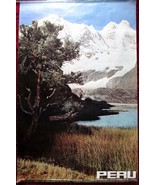 1980s Original Vintage Travel Poster Peru South America Mountains Nature... - $75.29