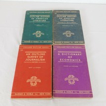 Lot of 4 1940s Barnes Noble College Outline Series Journalism Economics ... - £27.44 GBP