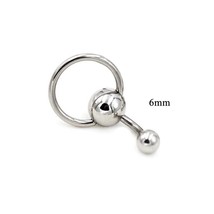Delysia King 3 Size Women Punk Belly Button Ring Stainless Steel Sexy Spherical  - £8.65 GBP