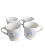 Vintage Set 4 Corning Corelle Country Cornflower Coffee Tea Cup Mugs c19... - $548.94 MXN