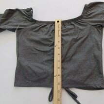 Laqueen TP30125 Women's Gray Top Long Sleeve Size Medium Made In USA image 8