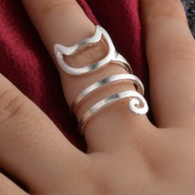 Silver Color Creative Winding Handmade Rings for Women Couples Terndy Party Cute - £8.65 GBP