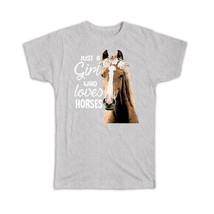 For Girl Who Loves Horses : Gift T-Shirt Cute Animal Flowers Wall Poster Best Fr - £19.68 GBP+
