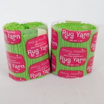 Mary Maxim Cut Rug Yarn Lot of 2 Light Green Latch Hook Crafting Same Batch MM54 - £5.79 GBP