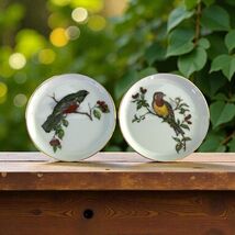 Vintage Fürstenberg Germany Bird Trinket Dishes Gold Rim Porcelain Set of 2 - $25.20