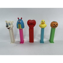 Pez Dispensers Heart Duck Pumpkin Polar Bear And Big Lot Of 5 Toys - £7.18 GBP