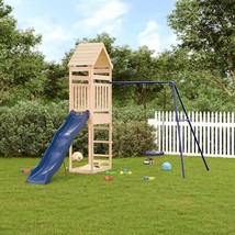 Outdoor Playset Natural pine, Blue Solid pine wood, Polypropylene - $659.99