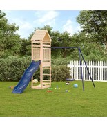  Outdoor Playset Natural pine, Blue Solid pine wood, Polypropylene - $659.99