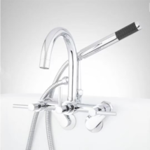 New Chrome Sebastian Tub Faucet and Hand Shower with Variable Centers an... - $339.95