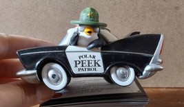 Polar Peek Patrol Penguin Police Car Hallmark Christmas Ornament 2011 Working - $16.70