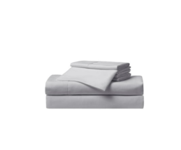 3PC Serta So Soft Twin Sheet Set Light Gray Fitted Sheet Flat Sheet Pillowcase - £10.53 GBP
