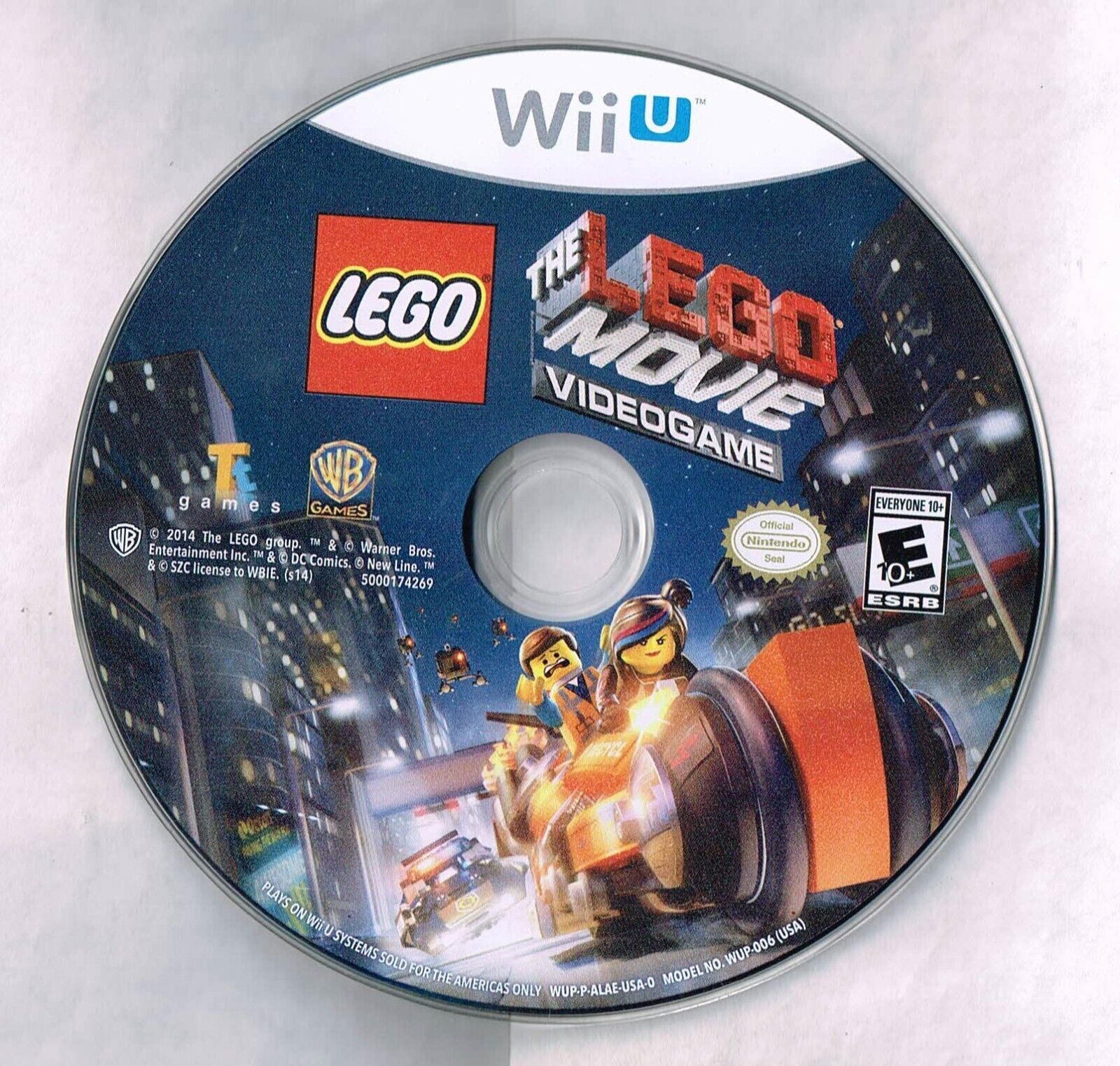 Nintendo Wii U Lego Movie Videogame Disc Only