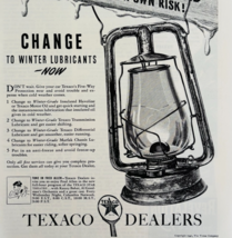 1940 Texaco Gas &amp; Motor Oil Advertisement Automobilia Winter Lubricant D... - $558.99 MXN