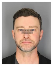 Justin Timberlake Mugshot Singer &quot;Prince Of Pop&quot; 2024 8X10 Photo - £8.64 GBP