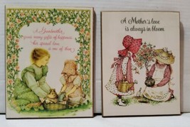 1983 American Greetings Holly Hobbie Mother Grandmother Picture Plaque 8x6 Vtg - £17.30 GBP