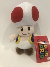 Super Mario Bros Toad 8” Plush Nintendo Good Stuff New - £10.95 GBP