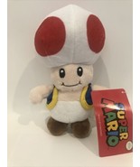 Super Mario Bros Toad 8” Plush Nintendo Good Stuff New - £10.77 GBP