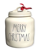 Rae Dunn By Magenta Merry Christmas White Ceramic Ll Canister With Black Letters - £49.91 GBP