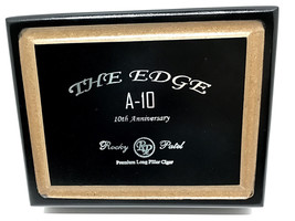 Rocky Patel The Edge A-10 TORO Black Wood Cigar Box w/Routered Inlay Collectible - £9.34 GBP