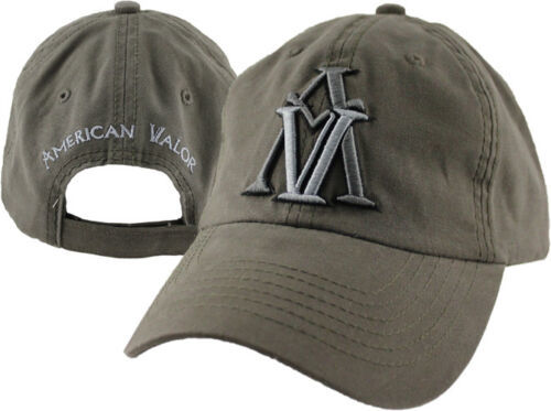 Primary image for AMERICAN VALOR EMBROIDERED WASHED GRAY HAT CAP