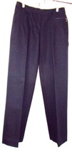 Intuitions Pants Slacks Cotton Linen Washable Blend Wide Leg Black Women&#39;s 6 VTG - £22.86 GBP