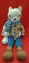 Celebrate Fall Together Squirrel Backpack Nuts Home Decor Scarf Plaid Shirt 17&quot; - £7.77 GBP