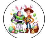 30 BUZZ &amp; WOODY EASTER ENVELOPE SEALS STICKERS LABELS TAGS 1.5&quot; TOY STOR... - $7.99