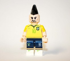 Minifigure Neymar Brazilian soccer player Custom Toy - £3.91 GBP