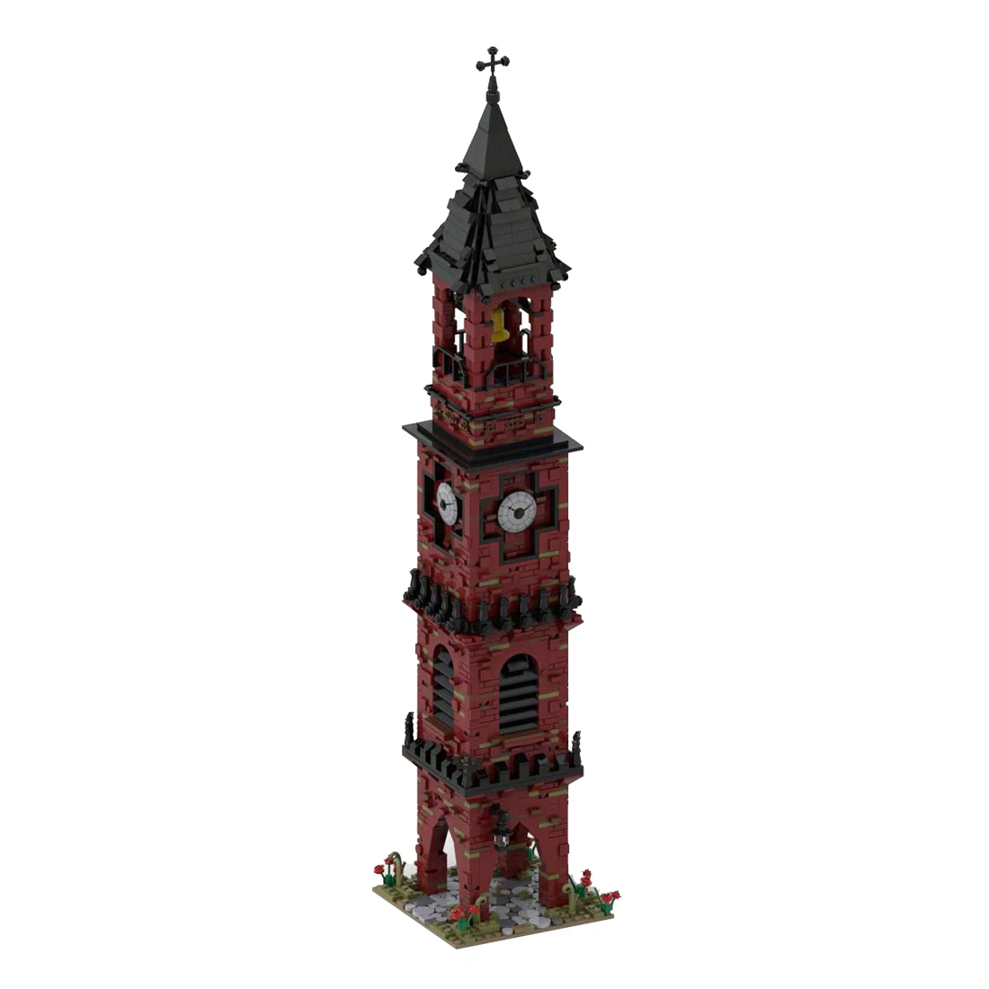 MOC Medieval Streetscape Clock Tower Model Medieval Themed Modular Buildings - £306.19 GBP