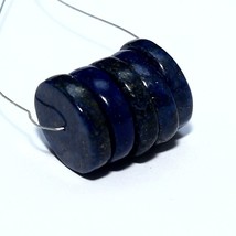 Natural Lapis Lazuli Smooth Round Coin Beads Briolette Loose Gemstone Jewelry - £5.46 GBP
