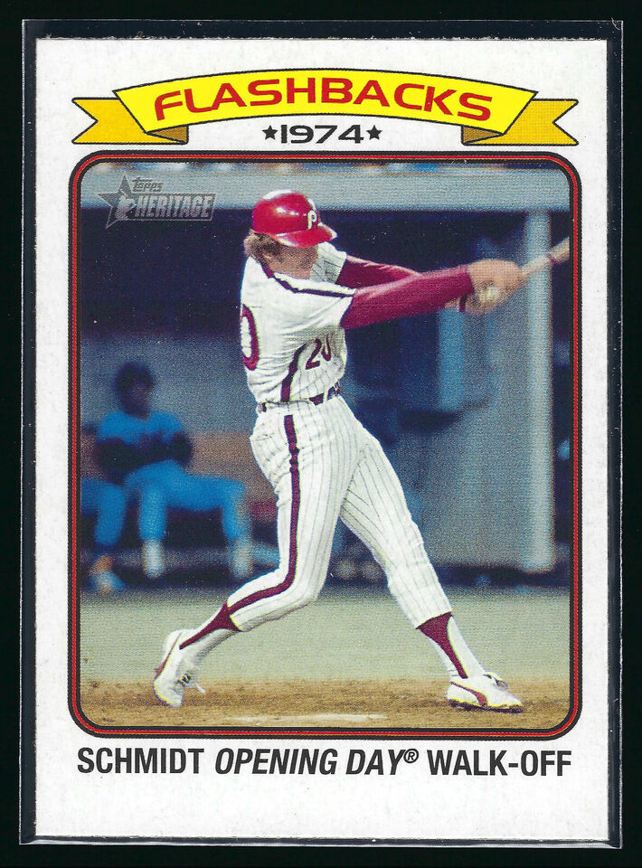Primary image for 2023 Topps Heritage #BF-3 Mike Schmidt Philadelphia Phillies Flashbacks 1974