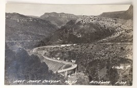 Salt River Canyon HW 60 Arizona RPPC Show Low Postmark 1953 Winding Road - £9.37 GBP