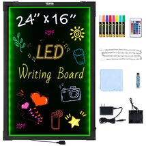 VEVOR LED Message Writing Board, 24"x16", with 8 Fluorescent Chalk Markers  - $32.99