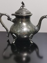 Rare Antique Les Meilleurs Metal Blanc Argente Silverplate Teapot French Marks - £51.74 GBP