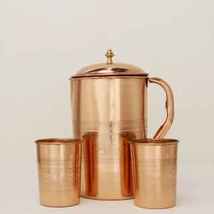 Copper Jug and Glass set/Copper Kitchen Accessories/Copper Accessories and Decor - £39.32 GBP