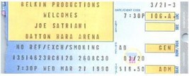 Vtg Joe Satriani Ticket Stumpf März 21 1990 Dayton Ohio - £35.02 GBP