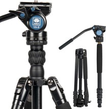 Sirui 2-In-1 Traveler Series Aluminum Video Tripod With Va-5 Fluid, Aluminum Va - £207.82 GBP