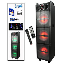 beFree Sound Triple 10 Inch Portable Bluetooth Subwoofer Speaker with Party Ligh - $392.49