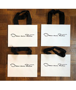 Oscar de la Renta shopping bag small lot of 4 paper with handles white - $24.74