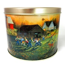 Camp Masters Boy Scouts Gourmet Popcorn Tin Box with Boys Playing Football Empty - £15.81 GBP